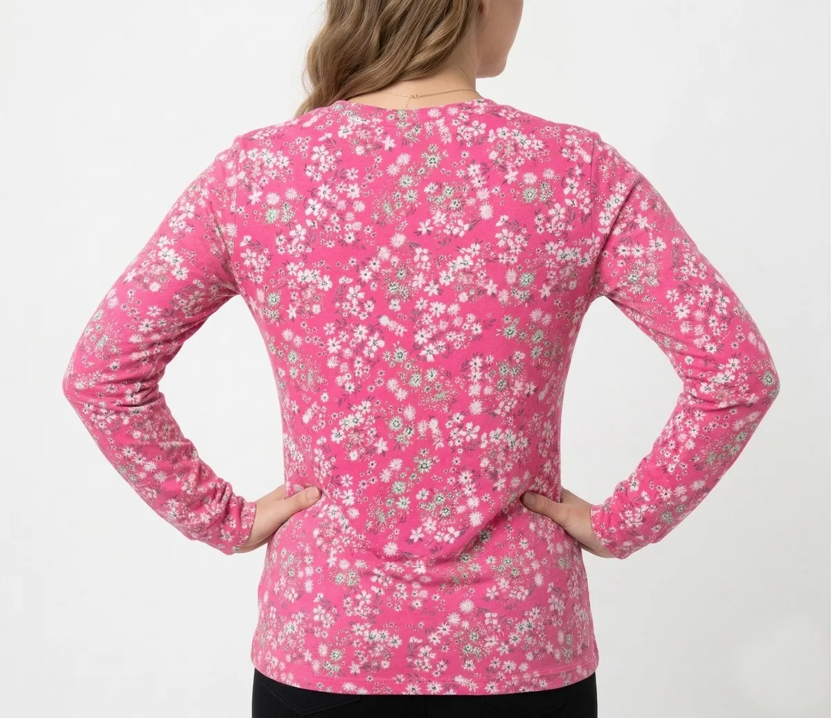 Pink Floral Maternity Top for Women - Image 4