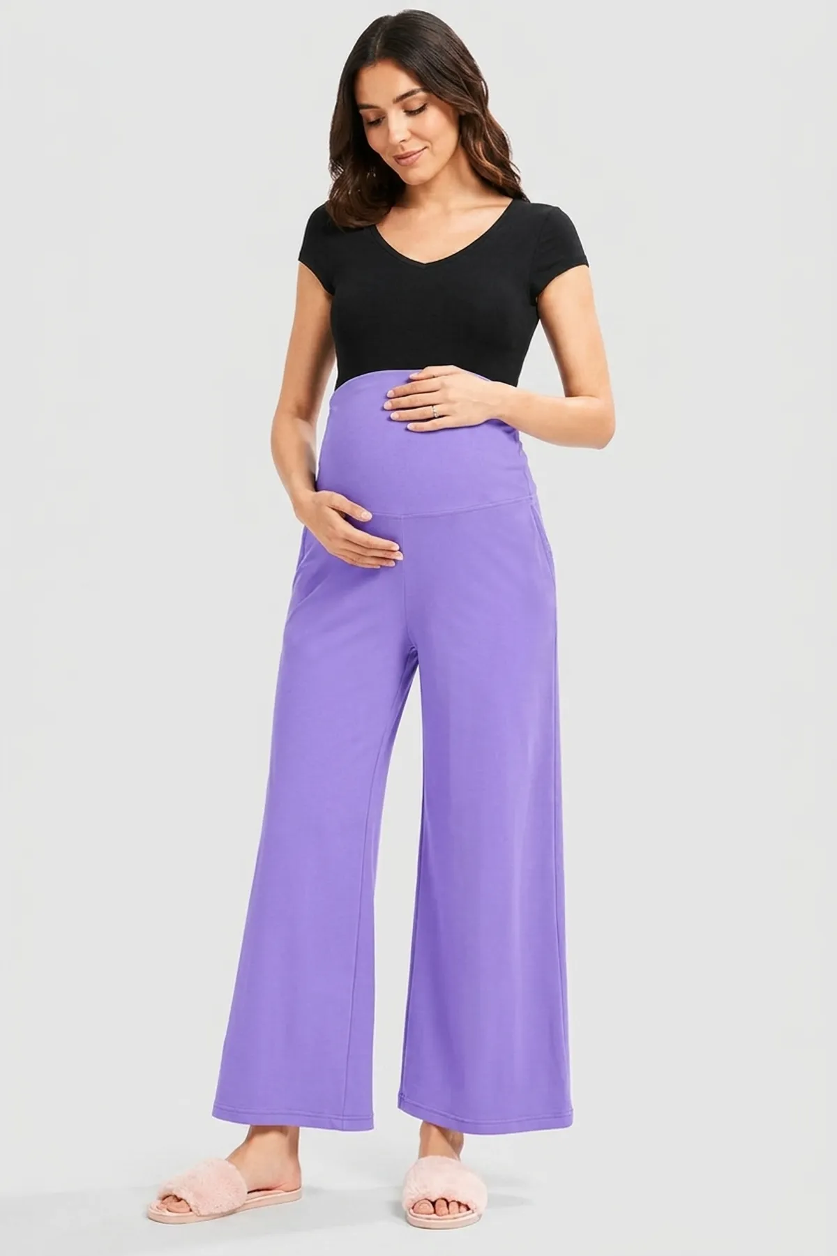 MangoPiesWomen's Maternity Palazzo Pants