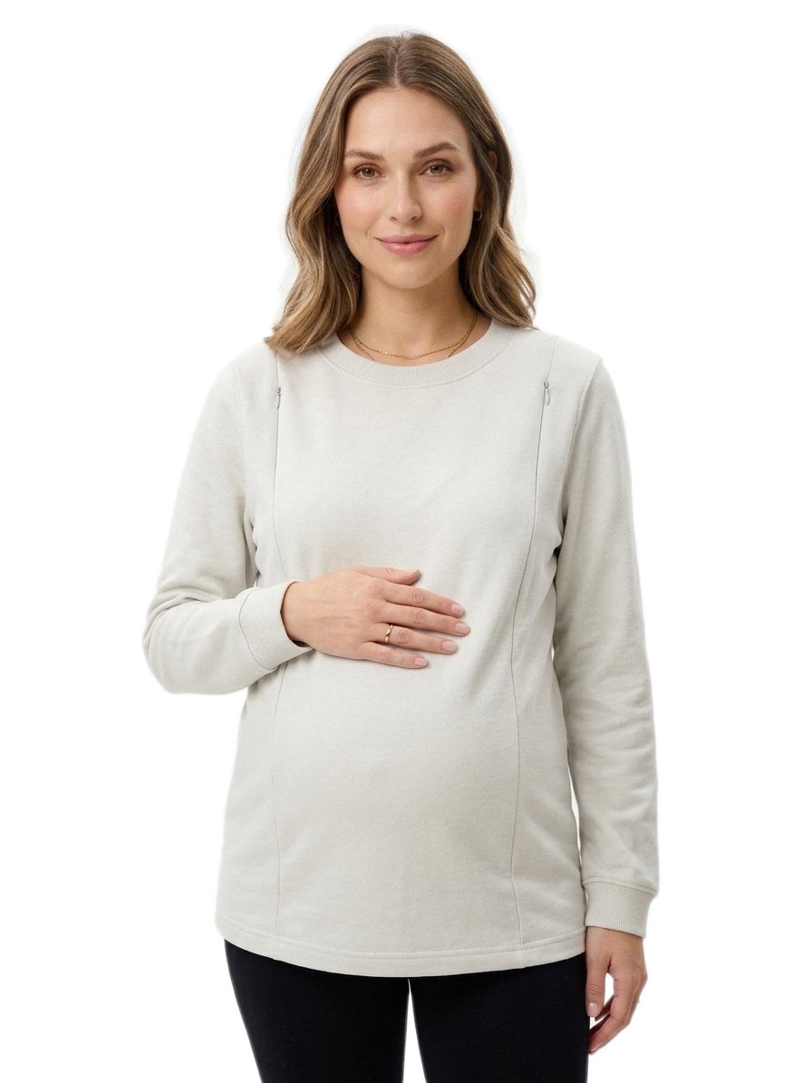 Mangoies Women's Casual Maternity Feeding Tops Sweatshirt Outfit